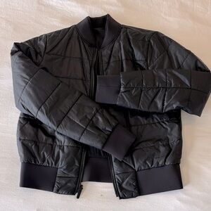 Lululemon Black reversible Quilted puffer/ bomber Jacket